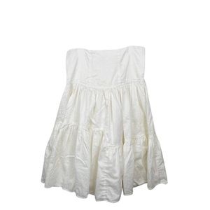 Mara Hoffman Off White Tiered Skirt Tie Back Size Large